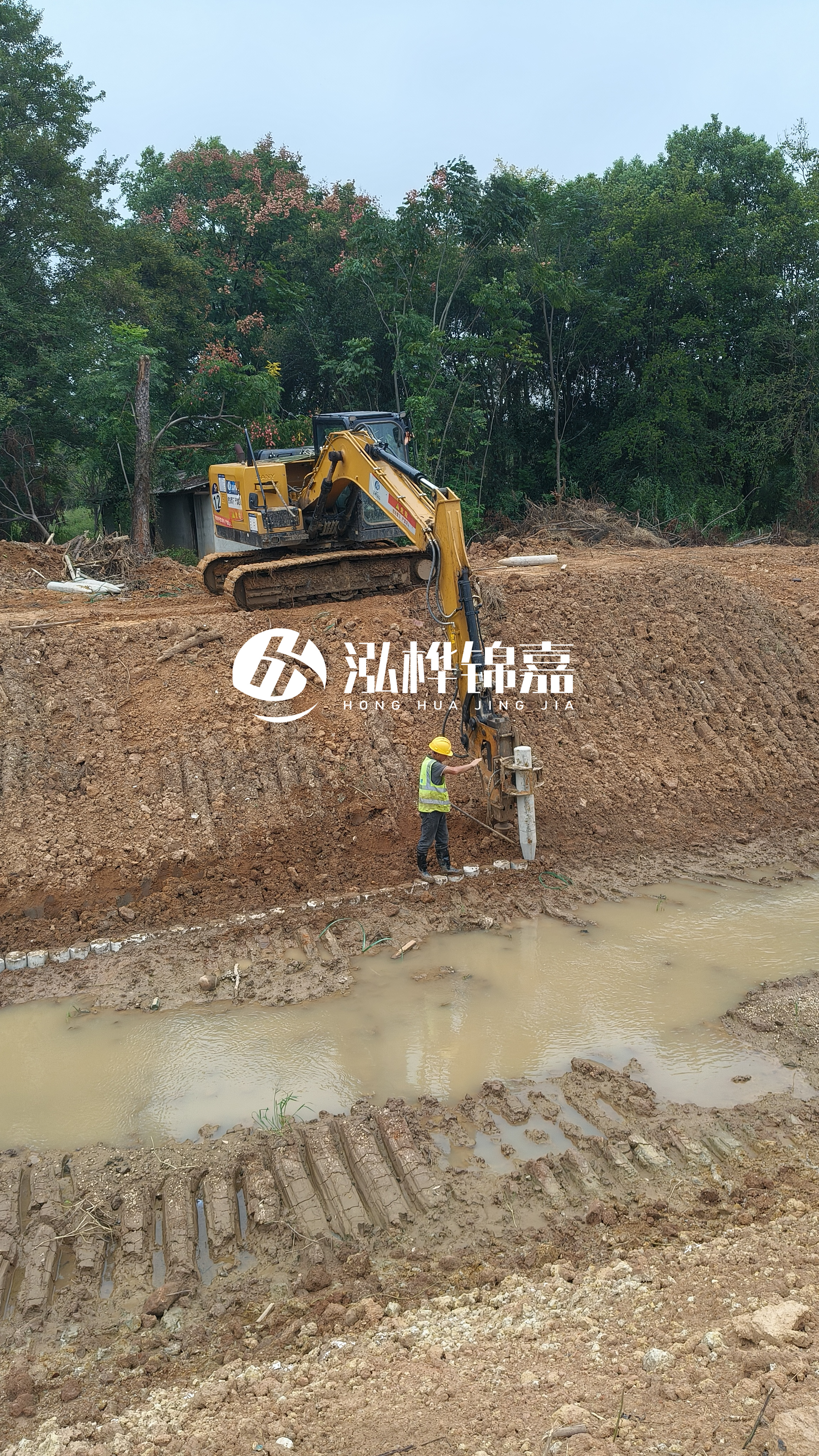 水泥仿木樁施工隊泓樺錦嘉 - 打樁機可以打多少米的樁？